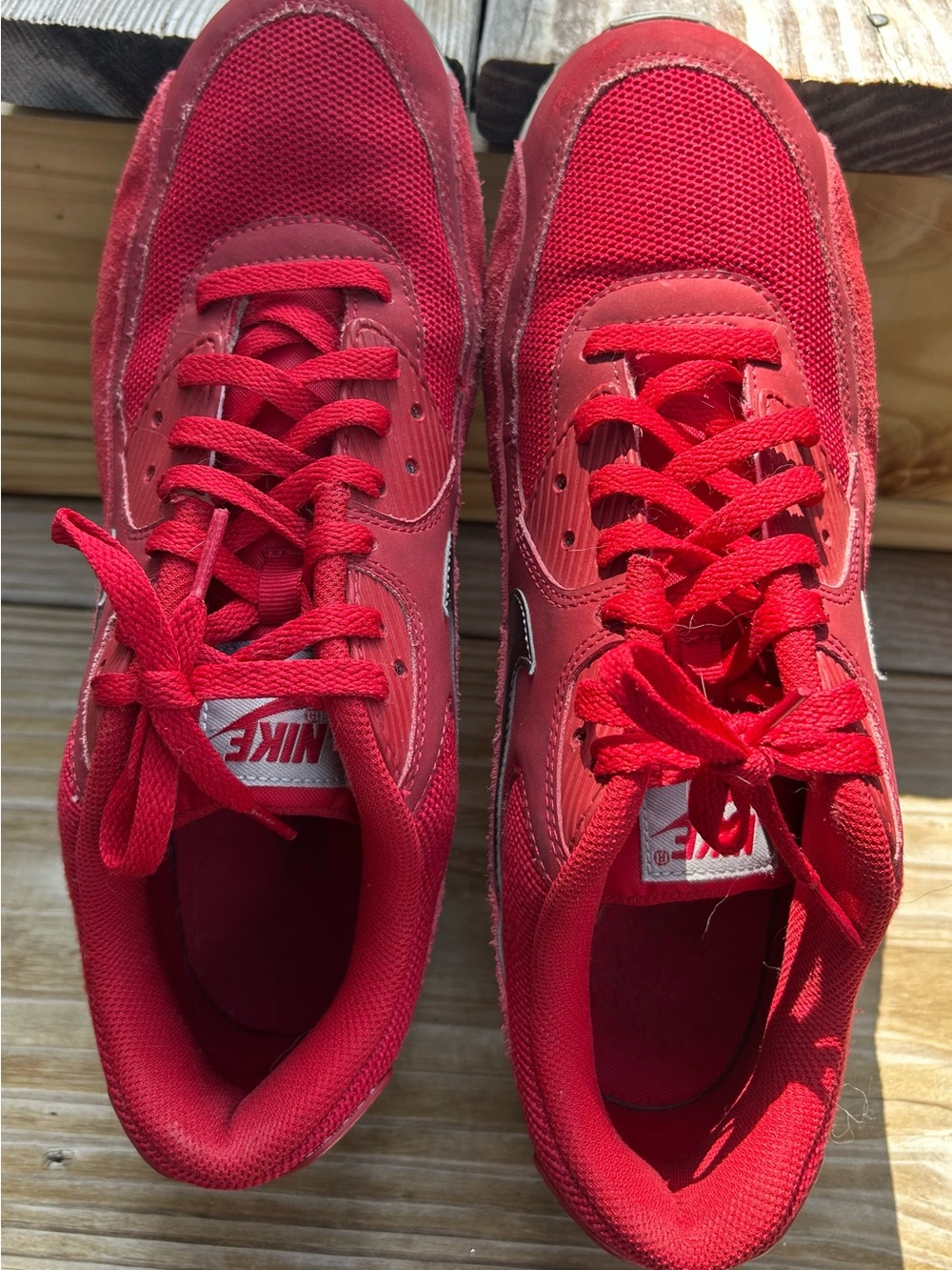 Nike Air Max 90 Essential University Red White Sneakers Men’s 11 Women’s 12.5